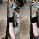 This was twisted and bowed, and is now back how it should be. The right side is the face that matters; the depth of the folded part varies so the left edge still looks wonky. This was more vice-and-crowbar than hammer-and-anvil.